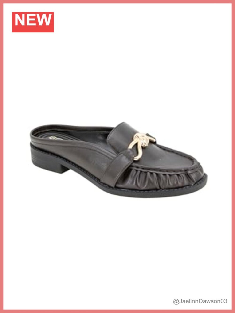 BCBGeneration Kaara Mule Synthetic PU Flat Round Toe Slip On Shoes